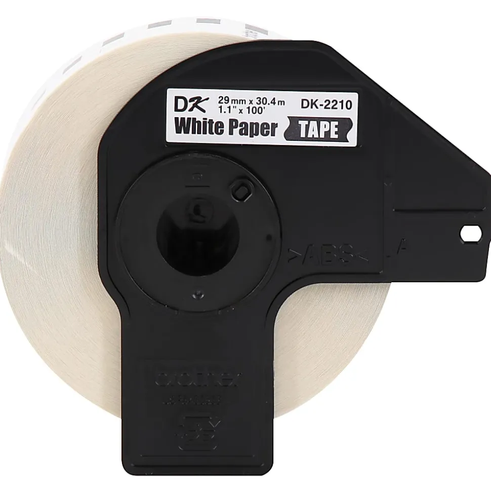Brother DK2210 Continuous-Length Paper Tape, 1 1/7" x 100', White