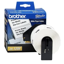 Brother DK-1209 Small Address Labels, White, 2 1/2