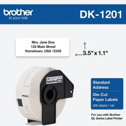 Brother DK-1201 Standard Address Labels, DK1201, 3 1/2