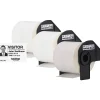 Brother Genuine DK-12343PK Die-Cut Name Badge Paper Labels, 2-5/16" x 3-7/16", White, 260 Labels Per Roll, Box Of 3 Rolls