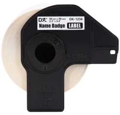 Brother Genuine DK-12343PK Die-Cut Name Badge Paper Labels, 2-5/16