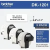 Brother Genuine DK-12013PK Die-Cut Standard Address Labels, 1-3/16” x 3-1/2”, White, 400 Labels Per Roll, Box Of 3 Rolls