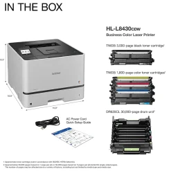 Brother HL-L8430CDW Wireless Business Color Laser Printer with Low-Cost Printing