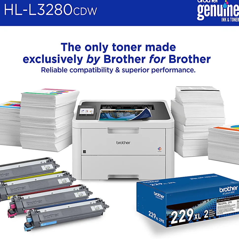 Brother HL-L3280CDW Wireless Compact Digital Laser Color Printer With Refresh EZ Print Eligibility