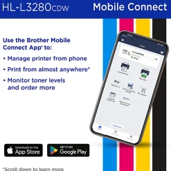 Brother HL-L3280CDW Wireless Compact Digital Laser Color Printer With Refresh EZ Print Eligibility