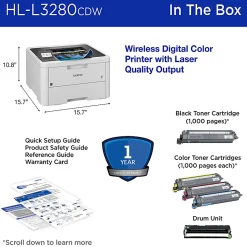 Brother HL-L3280CDW Wireless Compact Digital Laser Color Printer With Refresh EZ Print Eligibility