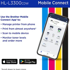 Brother HL-L3300CDW Wireless Digital Multi-Function Laser Color Printer With Refresh EZ Print Eligibility
