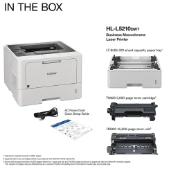 Brother HL-L5210DWT Business Wireless Laser Monochrome Printer With Dual Paper Trays And Duplex Printing