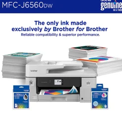 Brother INKvestment MCF-J6560DW Wireless Color Inkjet All-in-One Printer, 11”x17” capabilities, 2.7” Color Touchscreen