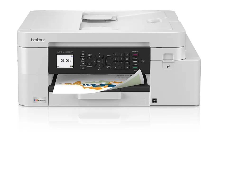 Brother INKvestment MFC-J4355DW Wireless Color Inkjet Printer, All-In-One Print/Scan/Copy/Fax, Best for home/small office