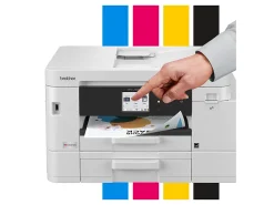 Brother INKvestment MFC-J4555DW Wireless Color Inkjet Printer, All-In-One Print/Scan/Copy/Fax, 2 paper trays, Best for small office/small business