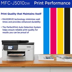 Brother INKvestment MFC-J5010DW Wireless Color Inkjet All-in-One Printer, Automatic 2-sided Copy & Scan, 2.7” Color Touchscreen