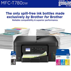 Brother INKvestment Tank MFC-T780DW Wireless Color Inkjet Printer, All-in-One Print/Scan/Copy, 3 Years of Ink In-Box(1), Best for home/small office
