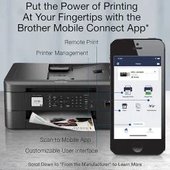 Brother MFC-J1010DW Wireless Inkjet All-in-One Color Printer With Refresh EZ Print Eligibility