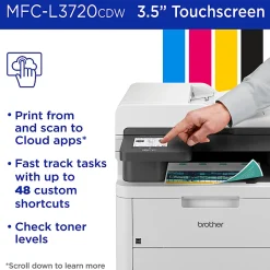 Brother MFC-L3720CDW Wireless Digital Color All-in-One Printer with Laser Quality Output and Refresh EZ Print Eligibility