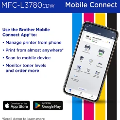 Brother MFC-L3780CDW Wireless Digital Laser Color All-In-One Printer With Refresh EZ Print Eligibility