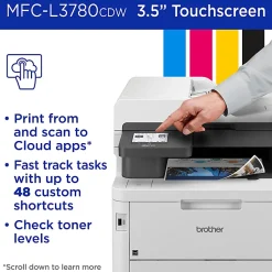 Brother MFC-L3780CDW Wireless Digital Laser Color All-In-One Printer With Refresh EZ Print Eligibility