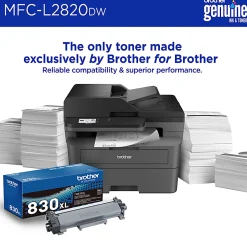 Brother MFC-L2820DW Wireless Compact Monochrome All-in-One Laser Printer, Copy, Scan and Fax, Refresh EZ Print Eligibility