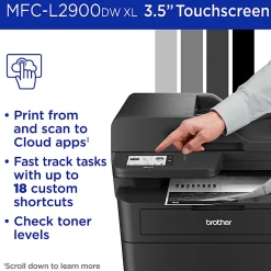 Brother MFC-L2900DW XL Wireless Compact Monochrome Laser Printer with Duplex, Mobile Printing