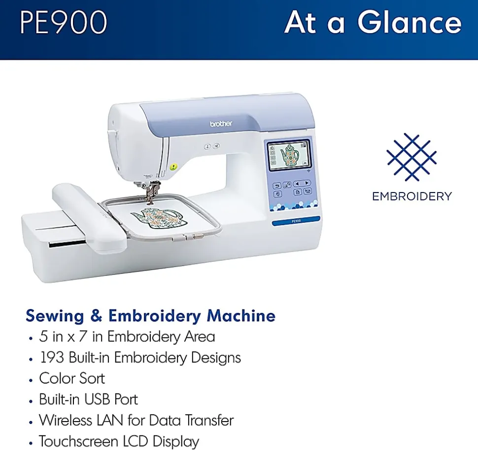 Brother® PE900 5" x 7" Embroidery Machine