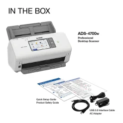 Brother Professional Wireless Desktop Scanner, ADS-4700W