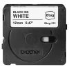 Brother P-touch Btag Black on White Label Tape (BTAG231), ~1/2 in x 13.1 ft (12 mm x 4 m)