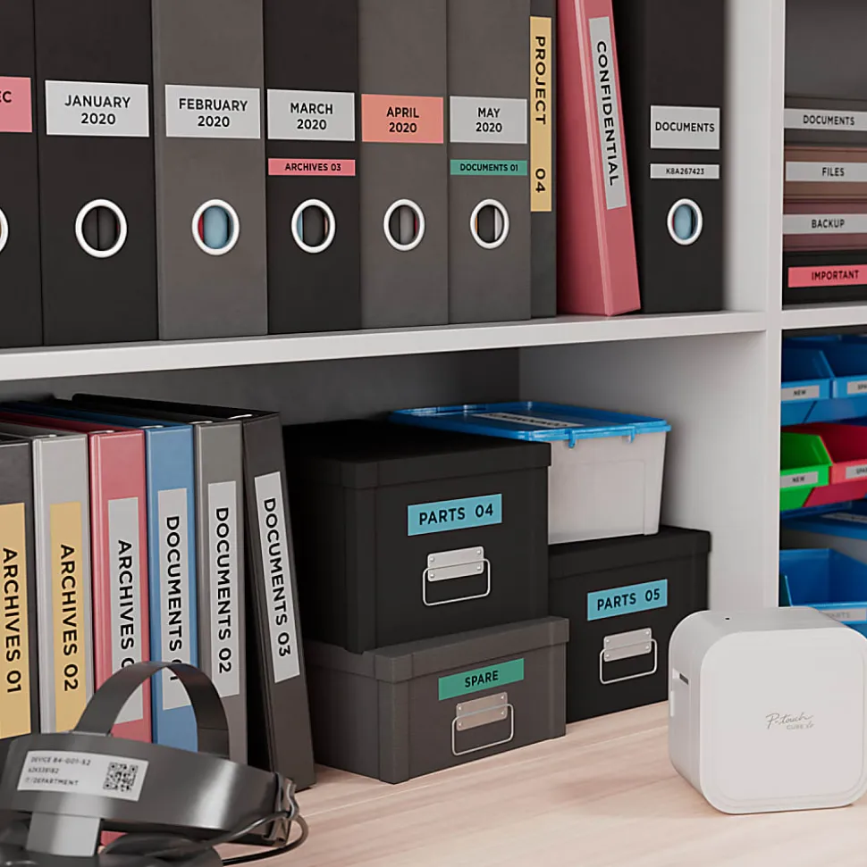 Brother P-Touch PTP910BT CUBE XP Label Maker, White