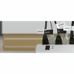 Brother P-touch TZeFX251G, Flexible ID Laminated, ~1in x 26.2ft (24mm x 8m), Black on White Label Tape