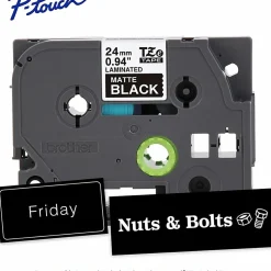Brother P-touch TZeM355 Premium Matte Laminated Label Tape, 1