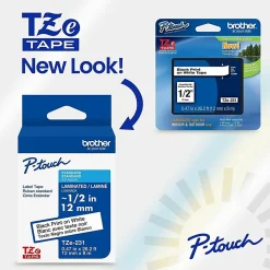 Brother P-touch TZePR831 Premium Glitter Laminated Label Tape, ~1/2