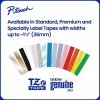 Brother P-Touch TzeS961, Strong Adhesive Laminated, ~1-1/2in x 26.2ft (36mm x 8m), Black on Matte Silver Label Tape