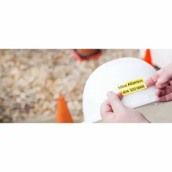 Brother P-Touch TzeS641, Strong Adhesive Laminated,~3/4in x 26.2ft (18mm x 8m), Black on Yellow Label Tape