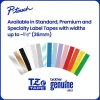 Brother P-Touch TzeS951, Strong Adhesive Laminated, ~1in x 26.2ft (24mm x 8m), Black on Matte Silver Label Tape