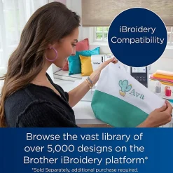 Brother SE700 Sewing and Embroidery Machine, Wireless LAN Connected, 135 Built-in Designs - SE700