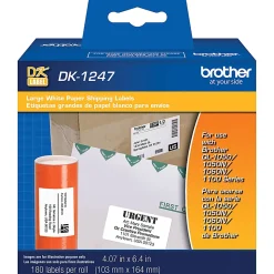 Brother Shipping Labels, White, Roll Of 180 Labels