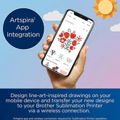 Brother SP1 Sublimation Printer With 4-Color Sublimation Ink Cartridges And 100-Sheet Sublimation Paper