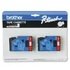 Brother TC-21 Red-On-White Tapes, 0.5" x 25', Pack Of 2