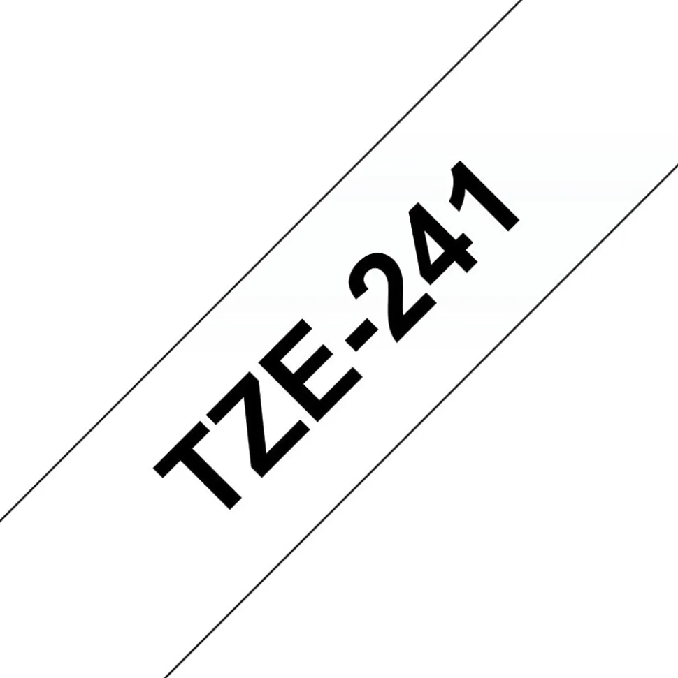 Brother TZE2412PK Label Maker Tape, White, Pack Of 2