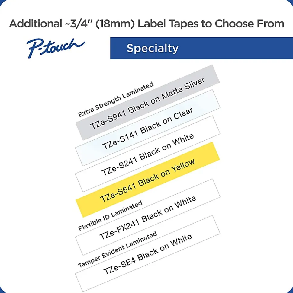 Brother TZE2412PK Label Maker Tape, White, Pack Of 2