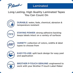 Brother TZE2412PK Label Maker Tape, White, Pack Of 2