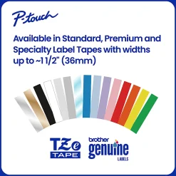 Brother TZe-242 Red-On-White Tape, 0.75" x 26.2'