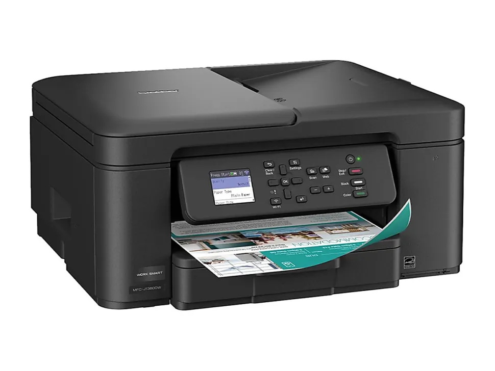 Brother Work Smart MFC-J1360DW Wireless Color Inkjet Printer, All-In-One Print/Scan/Copy, Best for home and home office