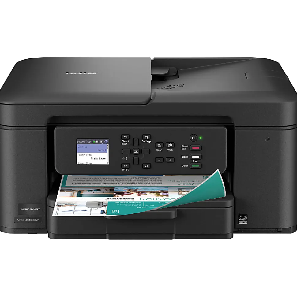 Brother Work Smart MFC-J1360DW Wireless Color Inkjet Printer, All-In-One Print/Scan/Copy, Best for home and home office