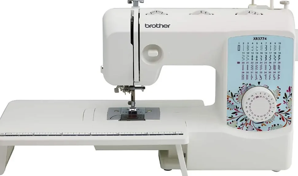 Brother XR3774 37-Stitch Sewing and Quilting Machine With Wide Table, White