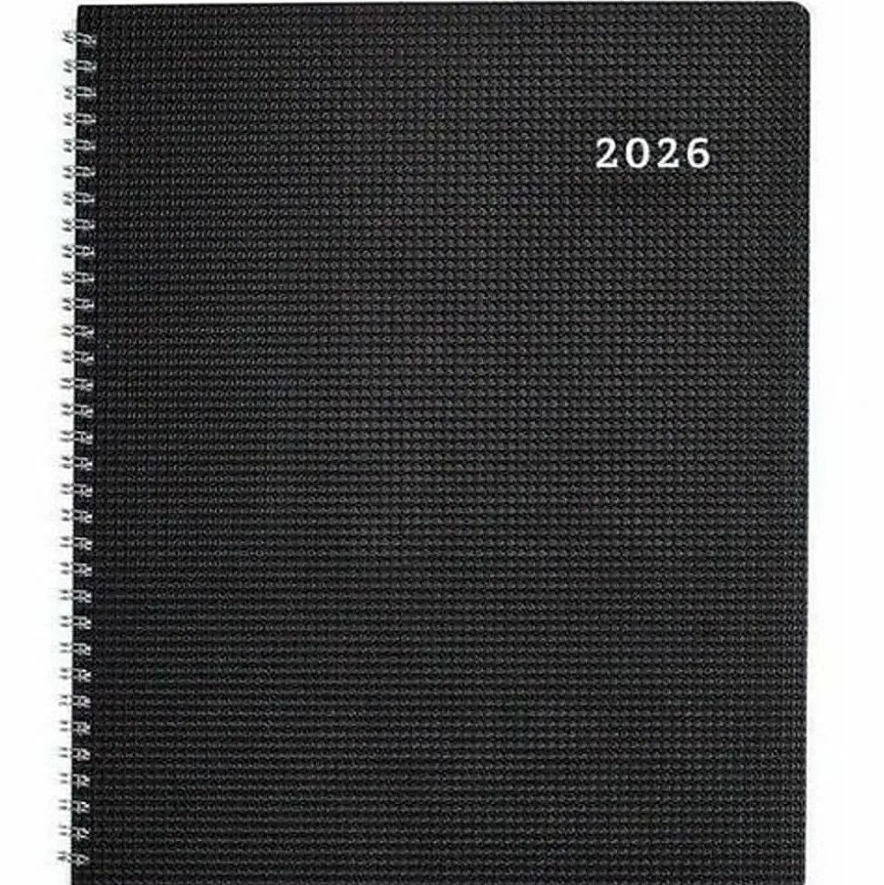 2026 Brownline® DuraFlex Weekly Appointment Planner, 11" x 8-1/2", 50% Recycled, Black, January To December, CB950V.BLK