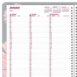2026 Brownline® Essential Weekly Appointment Planner, 11" x 8-1/2", 50% Recycled, Pink Daisy, January To December, CB950G.05