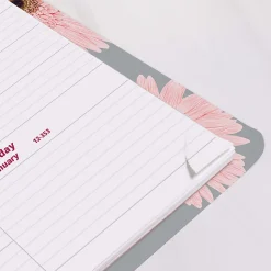 2026 Brownline® Essential Weekly Appointment Planner, 11" x 8-1/2", 50% Recycled, Pink Daisy, January To December, CB950G.05