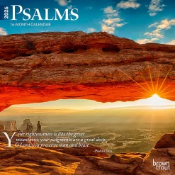 2026 BrownTrout Psalms Monthly Mini Wall Calendar, 7" x 7", Inspiration, January to December 2026, 9798330705191