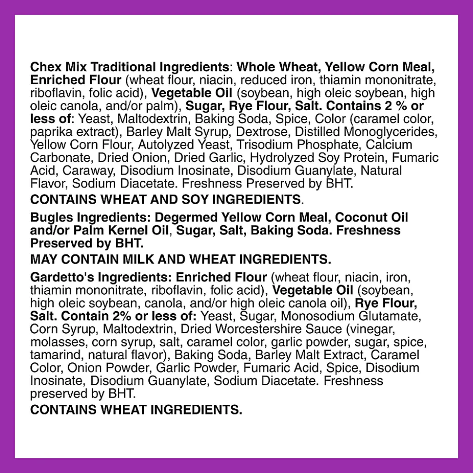 Bugles, Chex Mix and Gardetto Variety Pack Snack Mix, 40 Bags Per Pack