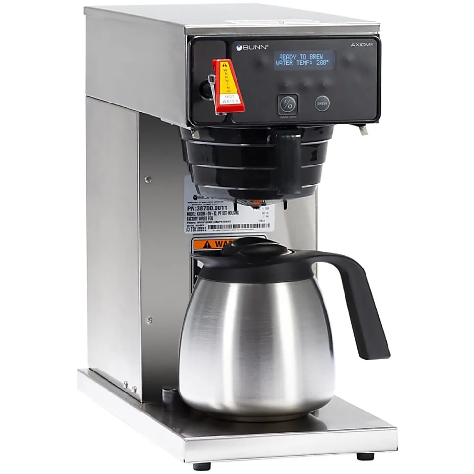 BUNN Axiom 120-Cup Coffee Brewer, DV TC, Stainless Steel